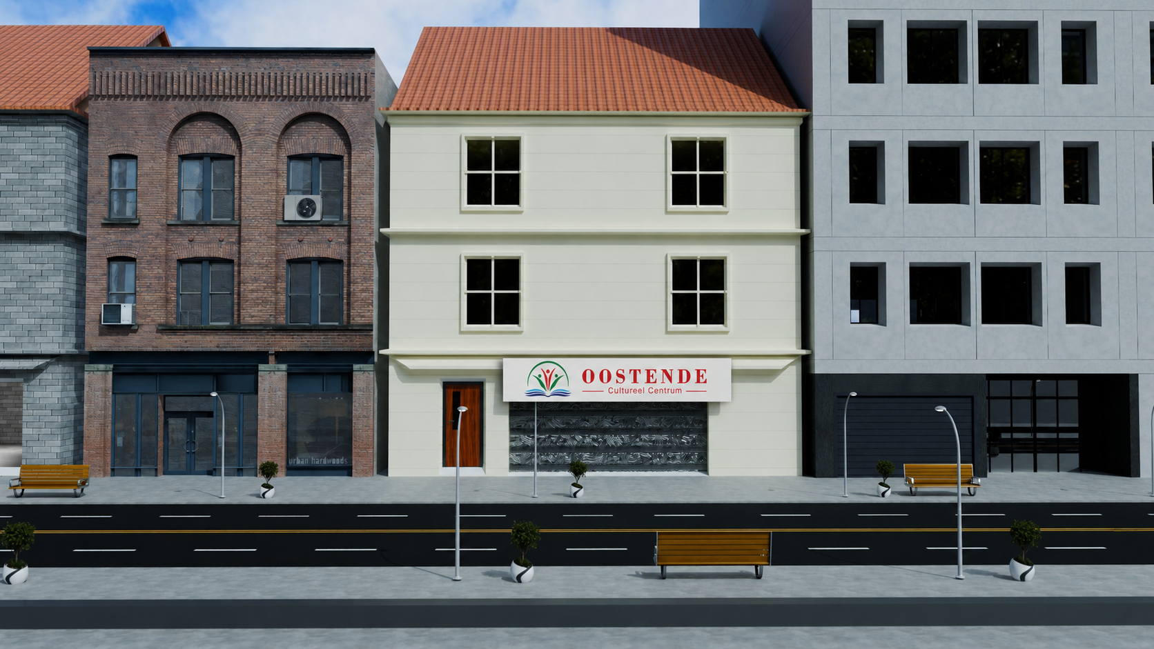 Buitenzijde van het Oostende Cultureel Centrum