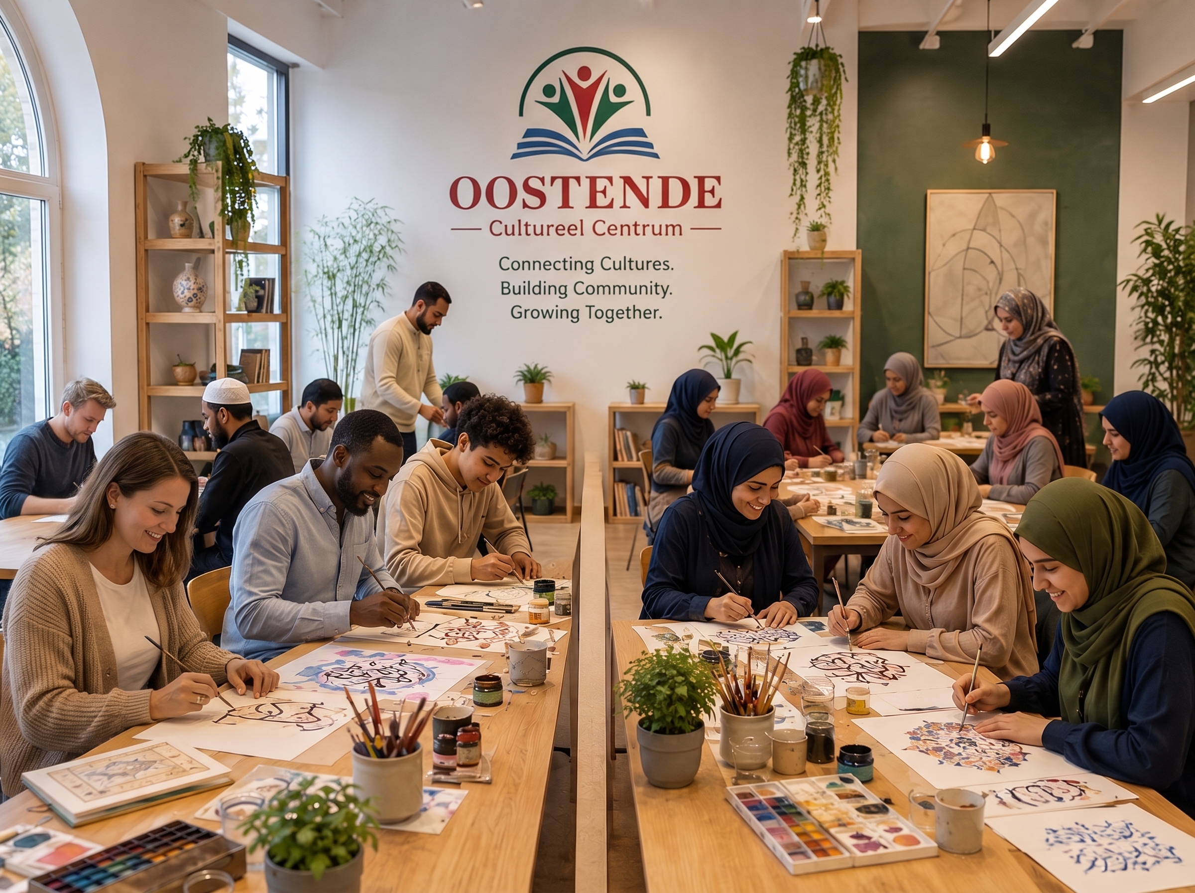 Creatieve culturele workshop in het Oostende Cultureel Centrum